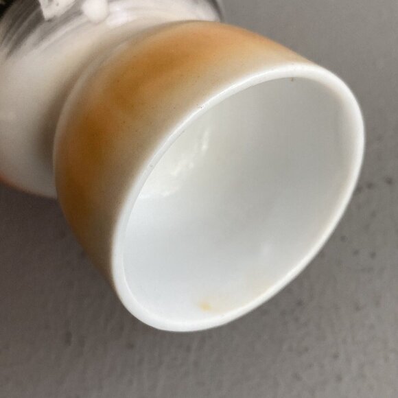 Vintage Asian Sunset Egg Cup Ombré Hand Painted Porcelain - Picture 8 of 10